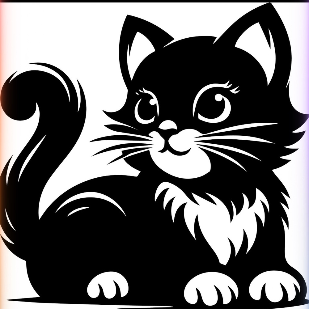 Kitty decal 6” kitty